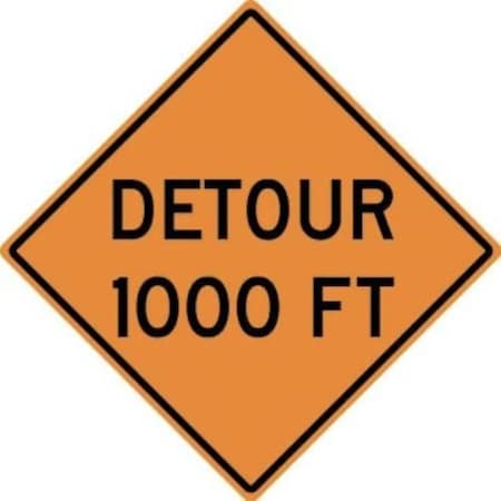 Accuform RIGID CONSTRUCT ION SIGN DETOUR AHEAD FRK243HP